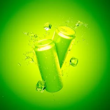 Refreshing cold drink. 3d illustration, 3d rendering. Иллюстрация