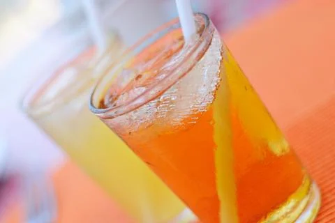 Refreshing Cold Juice Drinks Stock Photos