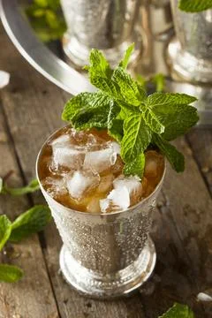 Refreshing Cold Mint Julep for the Derby Stock Photos