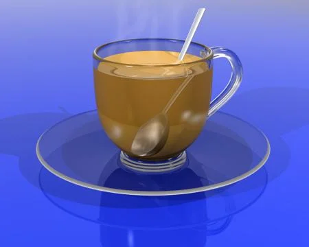 Refreshing cup of tea Illustrazione stock