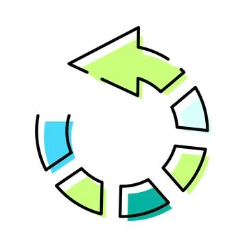 Refreshing cycle loop arrow reloading data process Stock Illustration