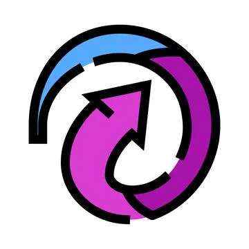 Refreshing data cycle process loop update concept Stock Illustration