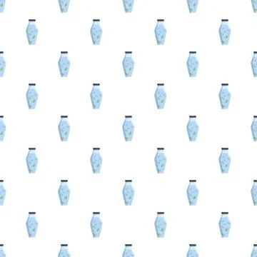 Refreshing detox drink bottles forming seamless pattern Stock Illustration