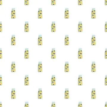 Refreshing detox juice pattern for healthy lifestyle drinks Stock Illustration