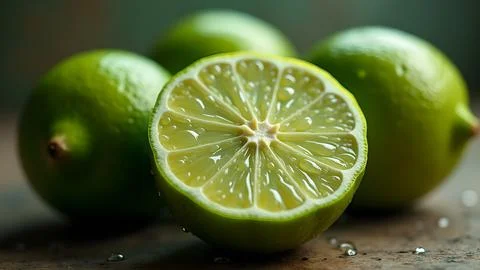 A Refreshing Display of Limes: Capturing the Zest and Vibrance of Fresh Cit.. Stock Photos