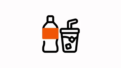 Refreshing Drink and Bottle Icon. Stock Footage 325368850