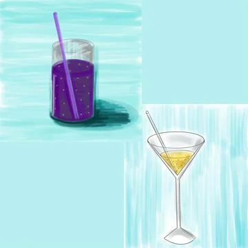 Refreshing drink, drink, soft drink, summer drink, drink for freshness Stock Illustration