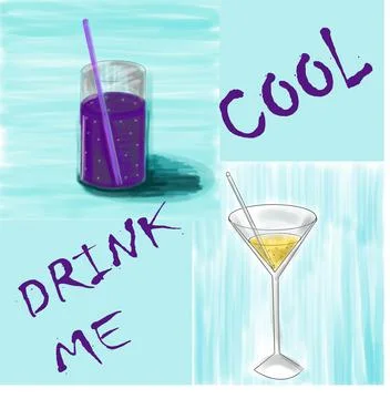Refreshing drink, drink, soft drink, summer drink, drink for freshness Stock Illustration