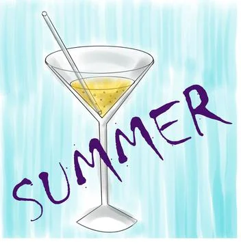 Refreshing drink, drink, soft drink, summer drink, drink for freshness Stock Illustration