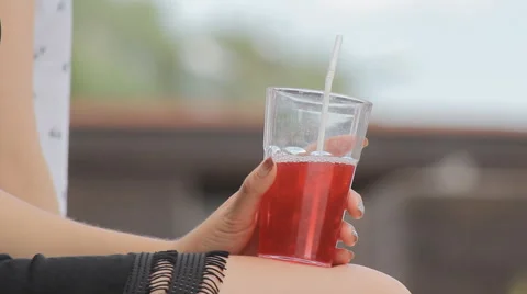 Refreshing drink with ice Stock Footage 64265488
