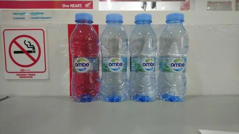 Refreshing drink is mineral water Stock Photos