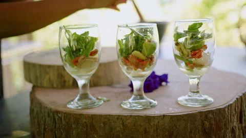 Refreshing drink preparation with mint, ginger, lemongrass, and turmeric in a Stock Footage 301541554