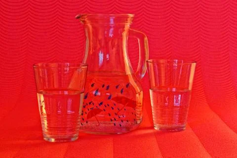 A refreshing drink in an unusual, abstract light 写真素材