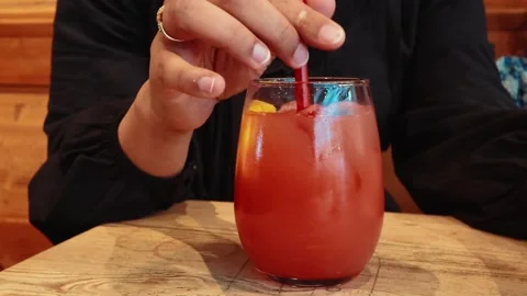 Refreshing drinks come alive with a twist of flavor Stock Footage 338376023
