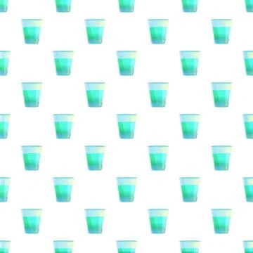 Refreshing drinks pattern for hydration and wellness Stock Illustration