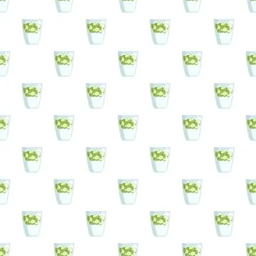 Refreshing drinks pattern repeating summer cool beverage design Stock Illustration