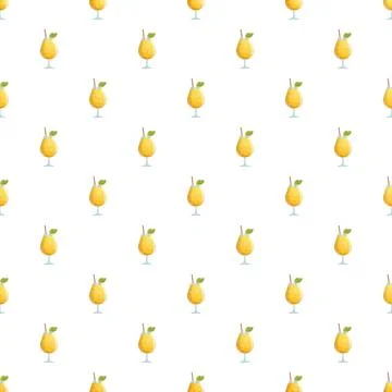 Refreshing drinks pattern repeating on a white background Illustrazione stock