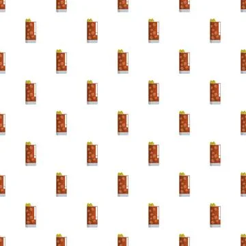 Refreshing drinks seamless pattern illustration for backgrounds and packaging Stock Illustration