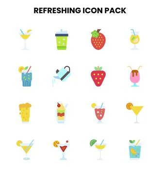 Refreshing Flat Bundle Icons Pack イラスト素材