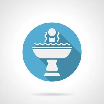 Refreshing fountain blue round vector icon Illustrazione stock
