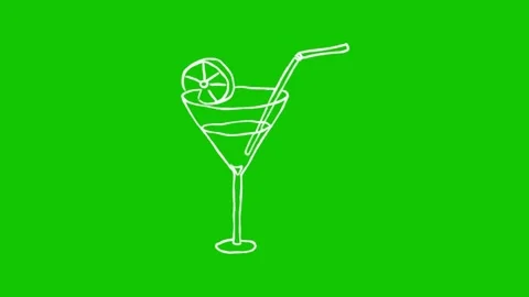Refreshing Glass Drink Animation Loop 스톡 동영상 341541573