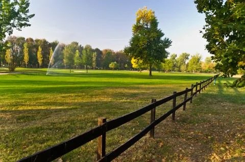 Refreshing grass on a golf course at Ada, Belgrade Stock Photos