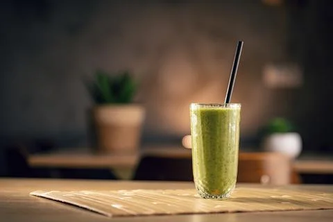 Refreshing green smoothie Foto stock