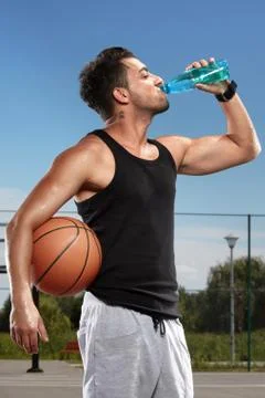 Refreshing himself Stock Photos