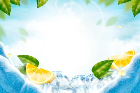 Refreshing ice background Illustrazione stock