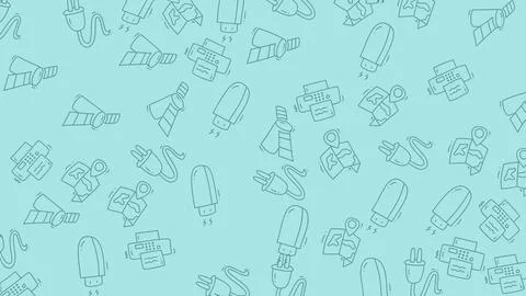 Refreshing Ice Cream and Popsicle Pattern on a Cool Blue Background. Stock Illustration