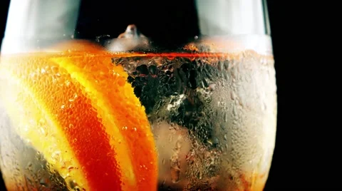 Refreshing ice summer cocktail with orange Stock-Footage 65366834