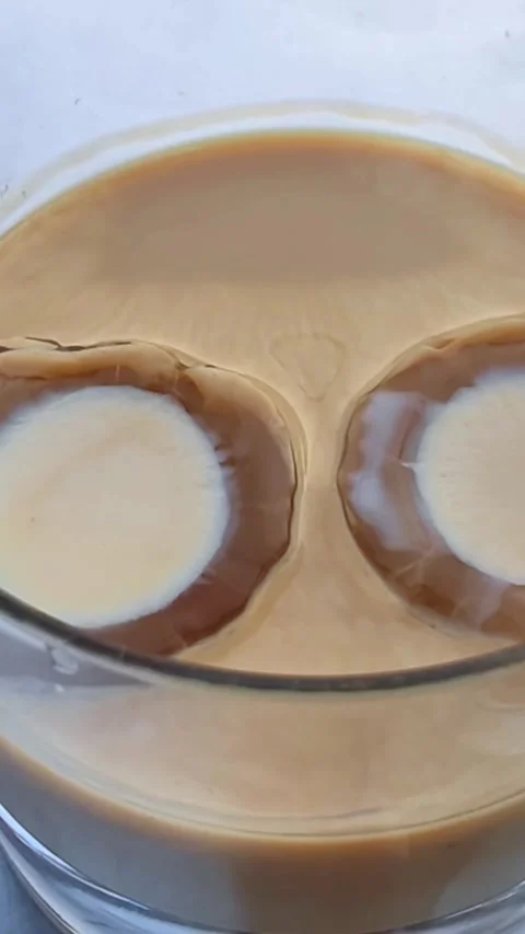 Refreshing iced coffee with ice cubes. Close-up texture of iced coffee. 스톡 동영상 340388200