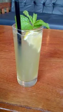 Refreshing Iced Mint Lemonade Stock Photos