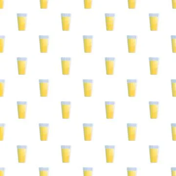 Refreshing juice glasses creating seamless pattern Stock Illustration