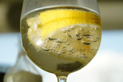 Refreshing Lemon Sparkling Drink Stock Photos