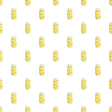 Refreshing lemonade drinks creating a seamless pattern background 库存插图