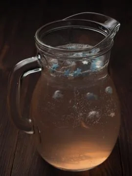 Refreshing Lemonade With Ice Stock Photos