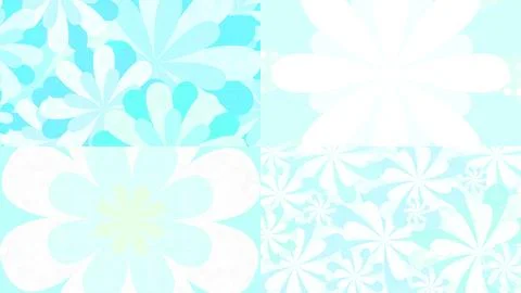 Refreshing light blue flower wallpaper illustration 스톡 일러스트