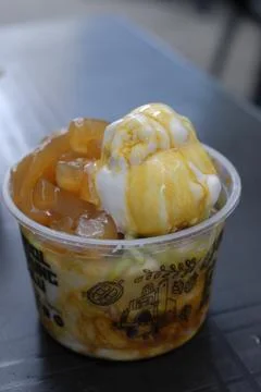 Refreshing Mango Fruit Dessert Cup Stock Photos