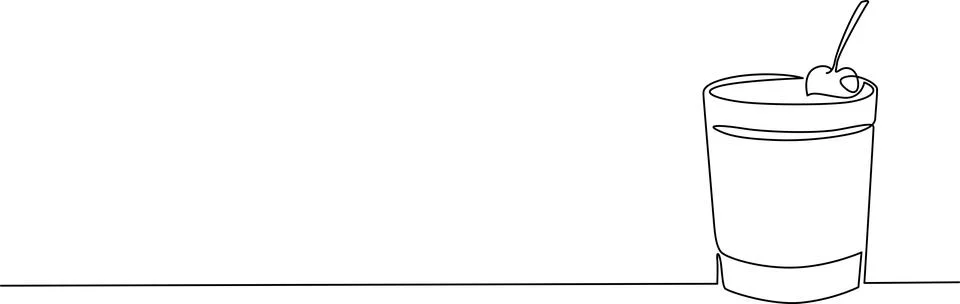 Refreshing milkshake in a glass Vector Stock Illustration