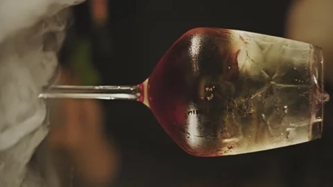 Refreshing mint cocktail on the bar. Vertical video Stock Footage 252128473