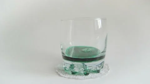 Refreshing mint syrup in a transparent glass Stock Footage 149052879