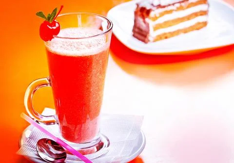 Refreshing mixed drink Stock Photos