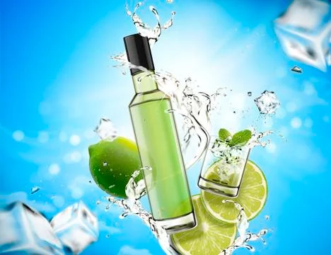 Refreshing mojito ads Stock Illustration