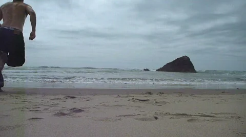 Refreshing Ocean Swim Stock Footage 805335