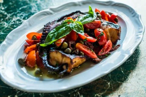 Refreshing Octopus Salad Stock Photos