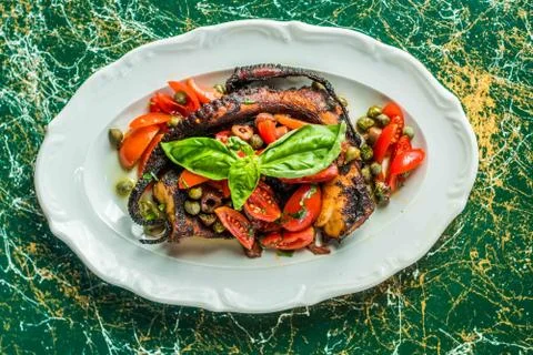 Refreshing Octopus Salad Stock Photos