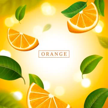 Refreshing orange background Illustrazione stock