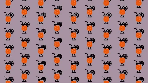 Refreshing Orange Cocktail Pattern on a Light Purple Background. Video stock 325389364