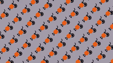 Refreshing Orange Cocktail Pattern on a Light Purple Background. Stock Footage 325389403